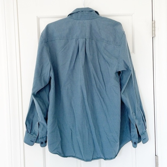 L.L. BEAN button down shirt size L blue check traditional fit cotton lon… - Picture 2 of 4